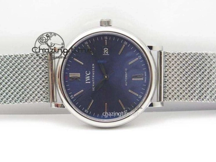 MIROTIME 0414 Portofino SCHAFFHAUSEN SS MKF 1:1 Best Edition Blue Dial On Mesh Bracelet A Versatile 7338